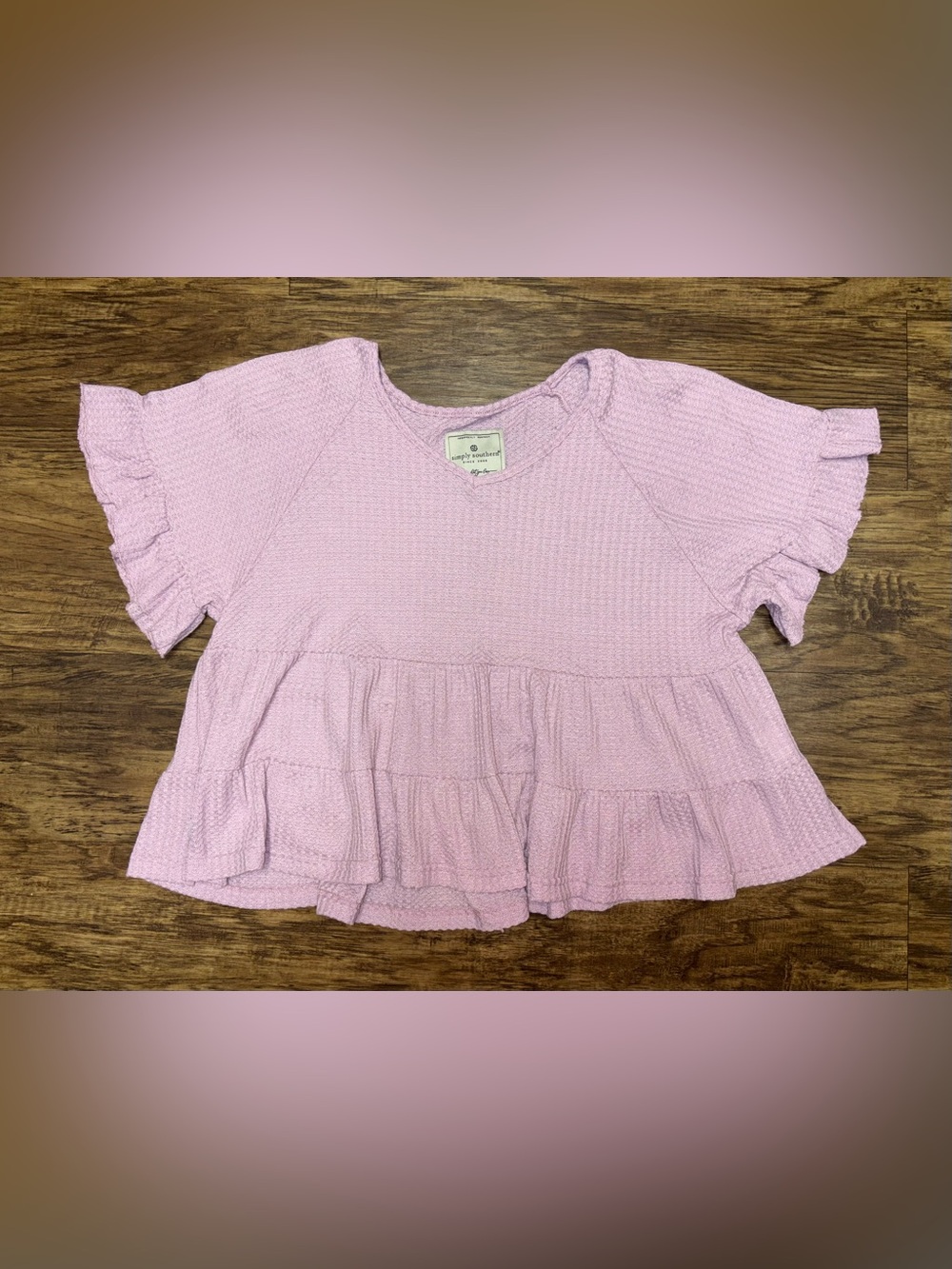 Simply Southern Oversized Waffle Shirt Size Small
